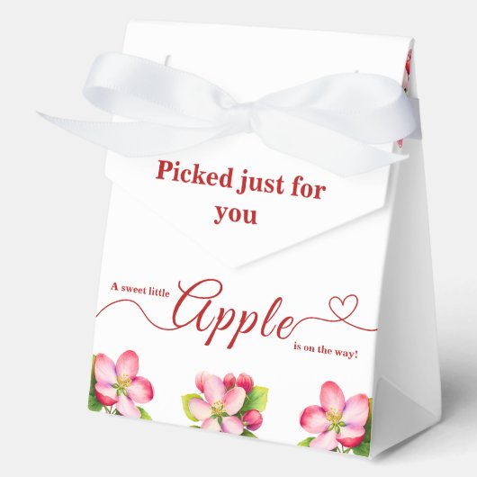 A Little Apple Is On The Way | Fall Baby Shower  Geschenkschachtel (Vorderseite)