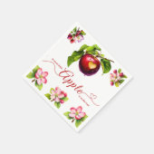 A Little Apple Is On The Way | Fall Baby Shower  Serviette (Ecke)