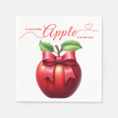 A Little Apple Is On The Way | Fall Baby Shower Serviette (Vorderseite)