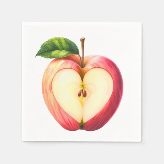 A Little Apple Is On The Way | Fall Baby Shower Serviette (Vorderseite)
