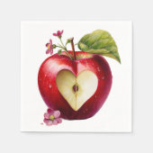 A Little Apple Is On The Way | Fall Baby Shower Serviette (Vorderseite)