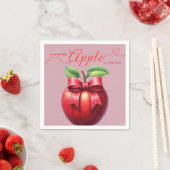 A Little Apple Is On The Way | Fall Baby Shower Serviette (Beispiel)