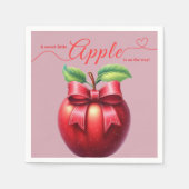 A Little Apple Is On The Way | Fall Baby Shower Serviette (Vorderseite)