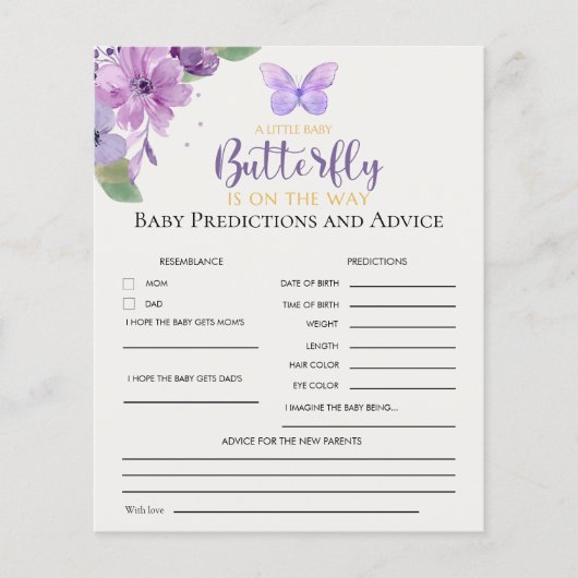 A Little Baby Butterfly is on The Way Baby shower (Vorderseite)