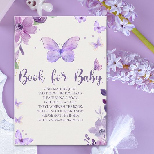 A Little Baby Butterfly is on The Way Baby shower Begleitkarte