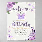 A Little Baby Butterfly is on The Way Baby shower Poster (Vorne)