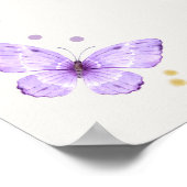 A Little Baby Butterfly is on The Way Baby shower Poster (Ecke)