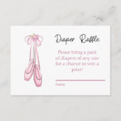 A Little Ballerina is on the Way Diaper Raffle Begleitkarte (Vorderseite)
