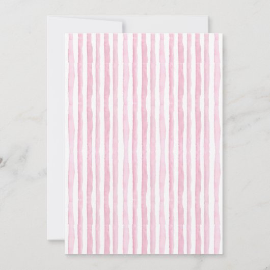 A Little Ballerina is on the Way Pink Ballet Shoes Einladung (Rückseite)