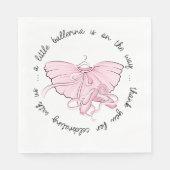 A Little Ballerina is on the Way Pink Ballet Shoes Serviette (Vorderseite)