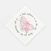 A Little Ballerina is on the Way Pink Ballet Shoes Serviette (Ecke)