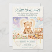 A Little Bear’s Teddy Bear Neutral Baby Shower Einladung (Vorderseite)