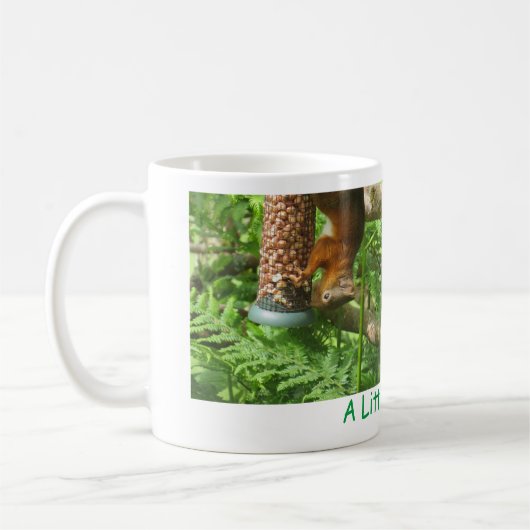 "A Little Bit Nuts", Rote Eichhörnchen auf den Kop Kaffeetasse (Links)