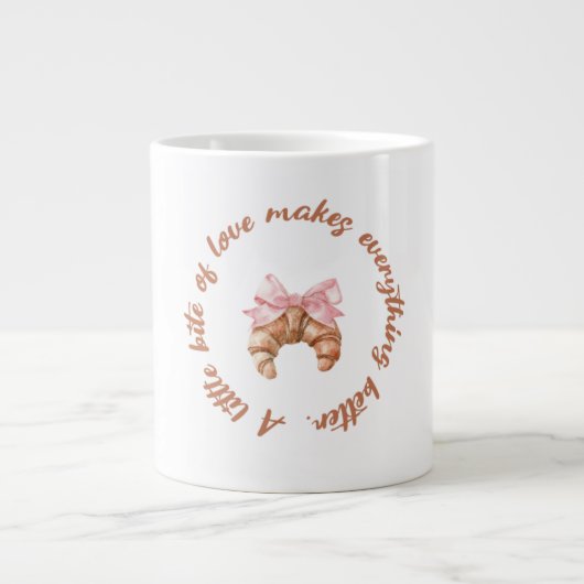 A Little Bite of Love | Cute Girly Mug Jumbo-Tasse (Vorderseite)