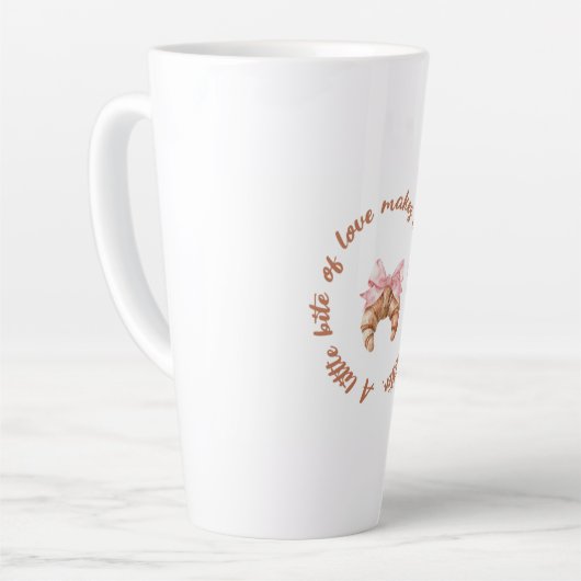 A Little Bite of Love | Cute Girly Mug Milchtasse (Linke Ecke)