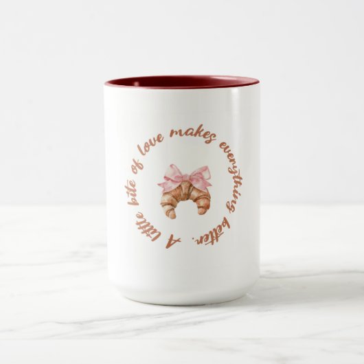A Little Bite of Love | Cute Girly Mug Tasse (Zentrum)