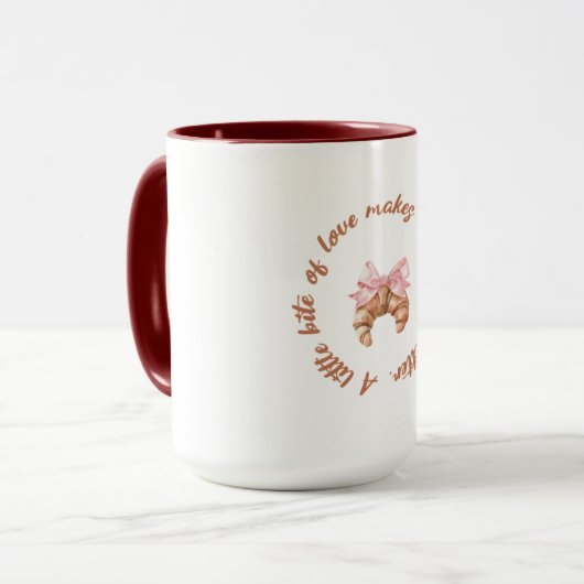 A Little Bite of Love | Cute Girly Mug Tasse (Vorderseite Links)