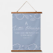 A Little Blessing Nursery  James 1:17 Wandteppich Mit Holzrahmen (Vorderseite)