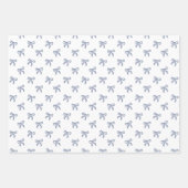 A Little Blue Jean Baby Blue Coquette Bow Geschenkpapier Set (Vorderseite 2)