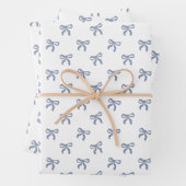 A Little Blue Jean Baby Blue Coquette Bow Geschenkpapier Set (Beispiel)
