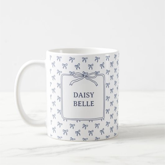 A Little Blue Jean Baby Blue Coquette Bow Kaffeetasse (Links)