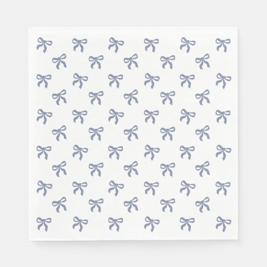 A Little Blue Jean Baby Blue Coquette Bow Serviette (Vorderseite)