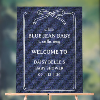 A Little Blue Jean Baby Denim Boy Baby Acrylschild
