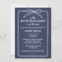 A Little Blue Jean Baby Denim Boy Baby Shower Ankündigung