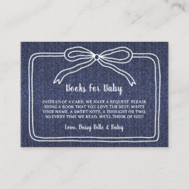 A Little Blue Jean Baby Denim Boy Baby Shower Begleitkarte
