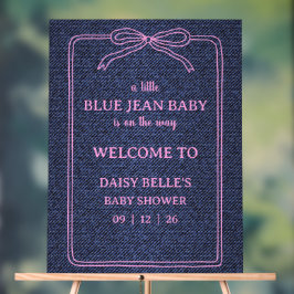 A Little Blue Jean Baby Denim Girl Baby Acrylschild