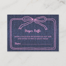 A Little Blue Jean Baby Denim Girl Baby Shower Begleitkarte