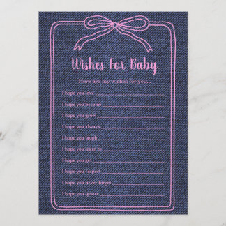 A Little Blue Jean Baby Denim Girl Baby Shower Einladung