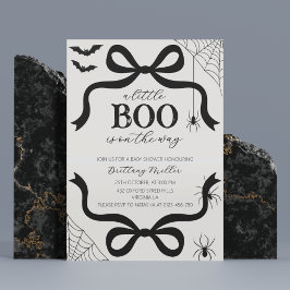 A Little Boo Baby Shower Halloween Bow Invitation Einladung