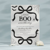 A Little Boo Baby Shower Halloween Bow Invitation Einladung
