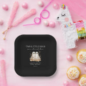 A Little Boo Cute Ghost Wildflowers Baby Shower Pappteller (Party)