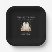 A Little Boo Cute Ghost Wildflowers Baby Shower Pappteller (Vorderseite)