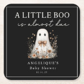 A Little Boo Ghost Wildflower Baby Shower Rechteckiger Pappuntersetzer (Vorderseite)