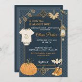 A Little Boo Halloween Baby Shower - Autumn Baby Einladung (Vorne/Hinten)