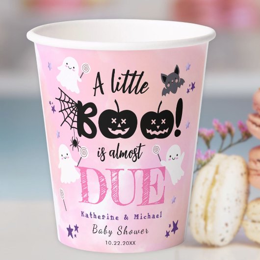 A Little Boo | Halloween Girl Baby Dusche Pappbecher