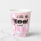A Little Boo | Halloween Girl Baby Dusche Pappbecher (Vorderseite)