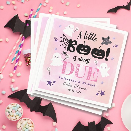 A Little Boo | Halloween Girl Babydusche Napkin Serviette
