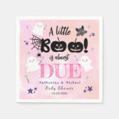 A Little Boo | Halloween Girl Babydusche Napkin Serviette (Vorderseite)