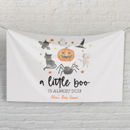 A Little Boo Is Almost Due! Baby Shower Halloween Banner