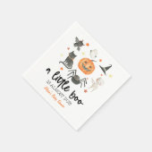 A Little Boo Is Almost Due! Baby Shower Halloween Serviette (Ecke)