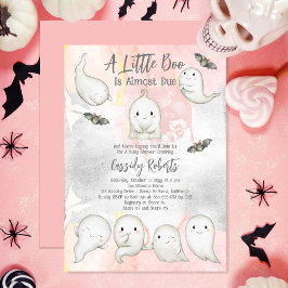 A Little Boo Is Almost Due Ghost Girl Baby Shower Einladung