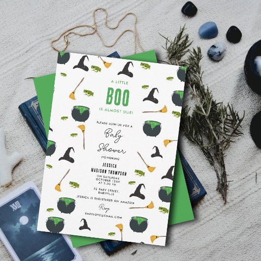 A Little Boo Is Almost Due Halloween Baby Shower Einladung