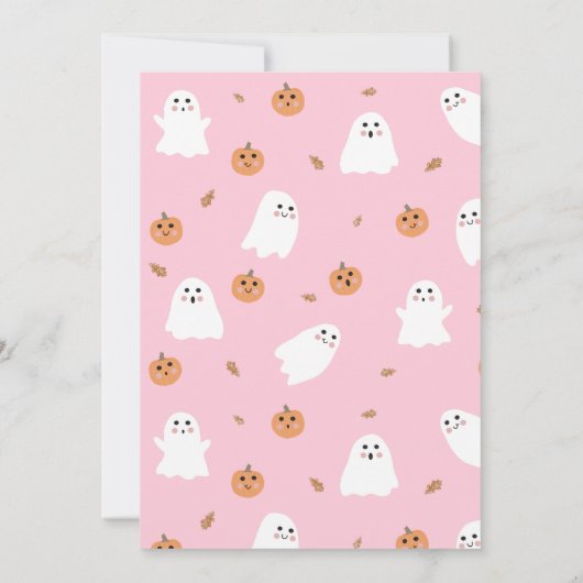 A Little Boo Is Almost Due Halloween Baby Shower Einladung (Rückseite)