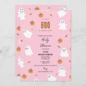 A Little Boo Is Almost Due Halloween Baby Shower Einladung (Vorne/Hinten)