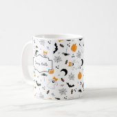 A Little Boo Is Almost Due Halloween Baby Shower Kaffeetasse (Vorderseite Links)