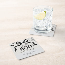 A Little Boo Is On The Way Baby Shower Rechteckiger Pappuntersetzer